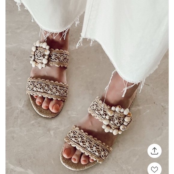 Sam Edelman Black Beaded Slide Sandals - Picture 2 of 9